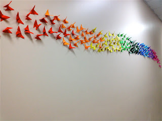 borboletas origami parede decoraçao 2